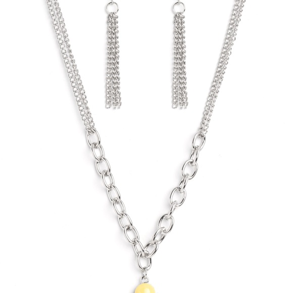 Dazzling Dahlia Yellow Necklace Set - Picture 3 of 3